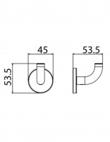 Percha para baño - cromo/níquel cepillado PURE de Medimex croquis