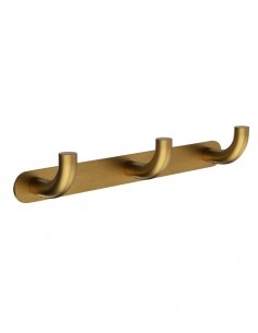 Percha triple - oro cepillado PURE de Medimex