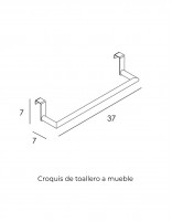 Toallero a mueble negro/titanio - Round de GME