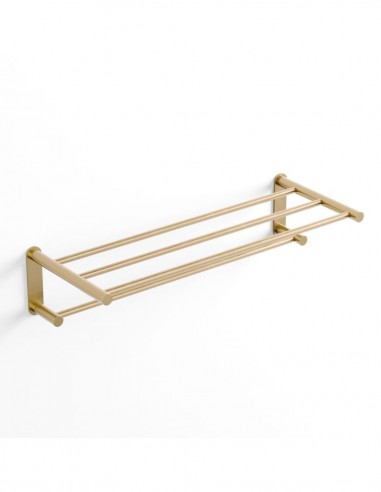 Toallero con repisa oro/cobre - Round de GME