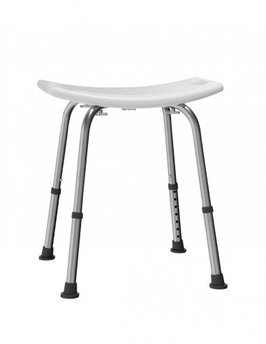 Silla de ducha regulable - níquel cepillado serie AYUDA de Medimex