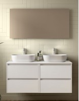 Conjunto mueble suspendido white satin