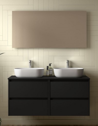 Conjunto mueble suspendido black satin