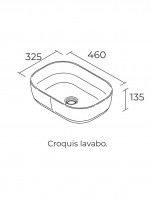 Conjunto mueble suspendido croquis lavabo