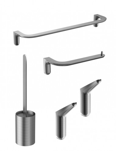 Pack de accesorios níquel cepillado - AURA de Medimex