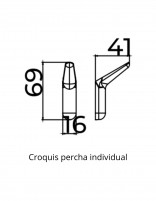 Pack de accesorios croquis percha individual - AURA de Medimex