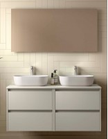 Mueble suspendido sobre encimera grey satin