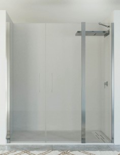Mampara 2 puertas abatibles + 1 fijo KALA de Seviban