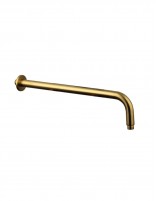Rociador redondo oro a pared + brazo a pared de GME detalle brazo