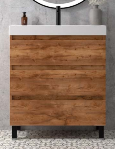 Mueble de baño con patas y lavabo...