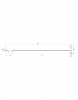 Brazo ducha a pared - cuadrado blanco mate de GME croquis