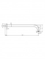 Brazo ducha a pared - redondo negro/titanio de GME croquis