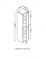 Mueble columna baño medidas