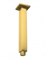 Brazo ducha a techo - cuadrado oro cepillado de GME