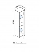 Armario columna baño medidas