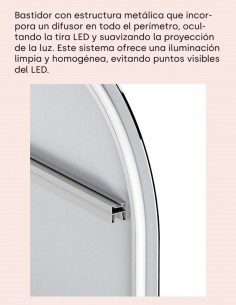 Espejo redondo con luz y antivaho modelo Arena Plus de Manillons Torrent 2
