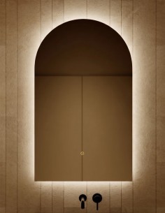 Espejo LED y antivaho forma de capilla - EGO PLUS