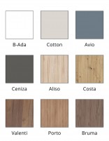 Mueble 2 cajones suelo - tiradores aluminio Granada de Visobath acabados