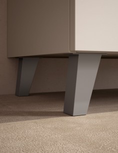 Mueble 2 cajones suelo - tiradores aluminio Granada de Visobath 2