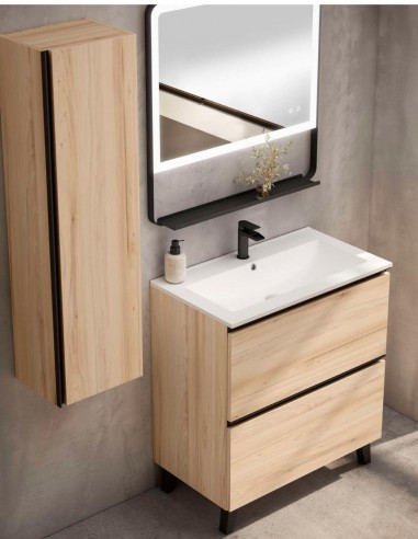 Mueble 2 cajones suelo - tiradores negros Granada de Visobath