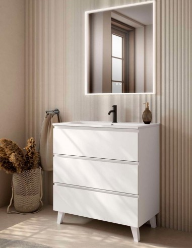 Mueble 3 cajones suelo - tiradores blancos Granada de Visobath