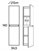 Columna de baño auxiliar - BOX de Visobath croquis