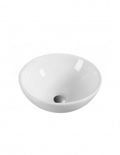 Lavabo blanco modelo OTTO de ÖK Becrisa redondo cerámico 2