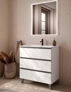 Mueble 3 cajones suelo - tiradores aluminio Granada de Visobath 2