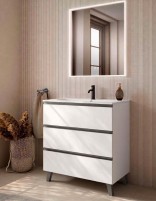 Mueble 3 cajones suelo - tiradores aluminio Granada de Visobath