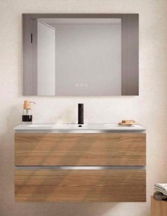 Mueble 2 cajones - tiradores aluminio Granada de Visobath 2