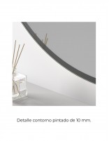 Conjunto espejo redondo LED detalle