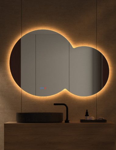 Conjunto espejo circular LED modelo Cintra
