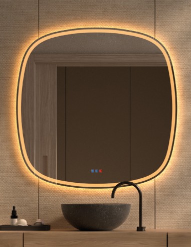 Espejo para baño redondeado LED  modelo Alhambra