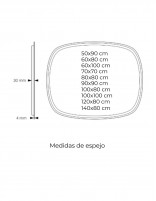 Espejo para baño redondeado croquis