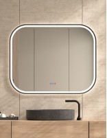 Espejo de baño rectangular LED negro - SALAMANCA de Dyled