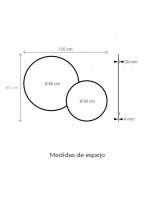 Espejo de baño redondo croquis