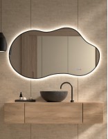 Espejo de baño irregular negro LED - DOÑANA de Dyled