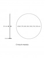 Espejo LED circular croquis