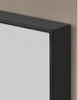 Espejo de baño rectangular marco negro marco