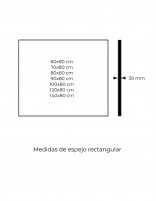 Espejo de baño rectangular medidas