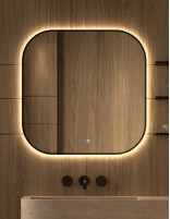 Espejo de baño rectangular LED negro - MENORCA de Dyled