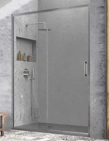 Mampara ducha corredera sin perfiles - inferiores (1 fijo + 1 puerta) YOKO de Kassandra