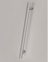 Mampara de ducha - 1 fijo + 1 corredera acero inox. tirador