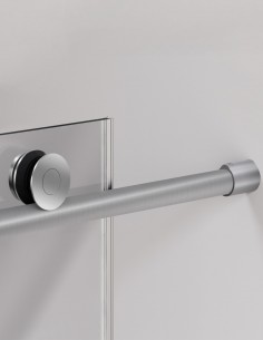 Mampara de ducha - 1 fijo + 1 corredera acero inox. BABILÓN de Kassandra 2
