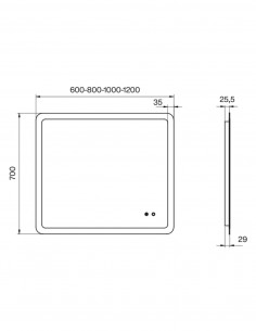 Espejo de baño LED - GANTE de VisoBath 2