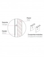 Espejo LED con repisa - AERO LED de VisoBath fijaciones