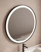 Espejo de baño LED - negro NUBE de VisoBath