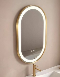 Espejo de baño LED - VENTO de VisoBath negro 2