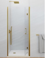 Mampara para ducha plegable oro
