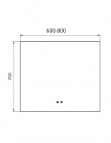 Espejo de baño LED - SOLE de VisoBath croquis